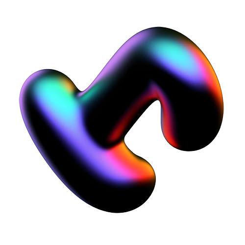 Abstract 3D Gradient Shapes - 13