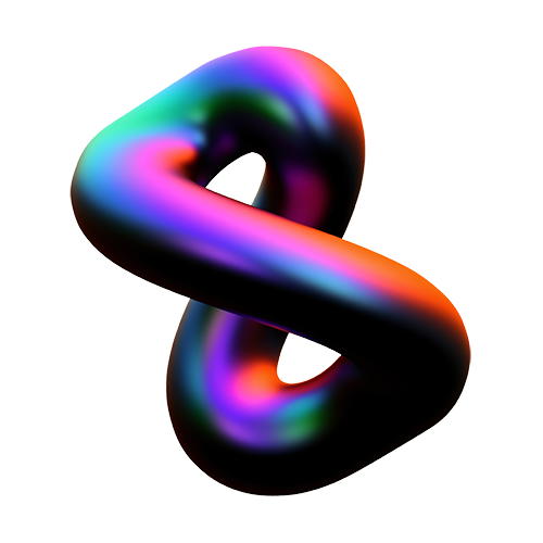 Abstract 3D Gradient Shapes - 9